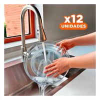 Pack12 Superficie Giratoria Multiuso 29x3.5cm para Cocina Transparente Y+Papel Regalo
