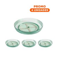 Pack4 Modulo Para Especias Plastico 30.5x6x30.5cm Diseno Moderno Verde Y+Regalo Sticker