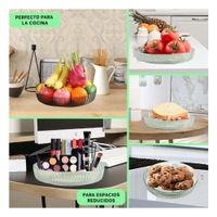 Organizador Para Especias Plastico 30.5x6x30.5cm Comodo para Cocina Verde