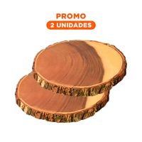 Pack2 Exhibidor Circular de Madera Natural para Decoracion de Casa en Espacios