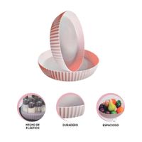 Organizador Para Especias Plastico 30.5x6x30.5cm Uso Diario Rosado Y+Ligas Regalo