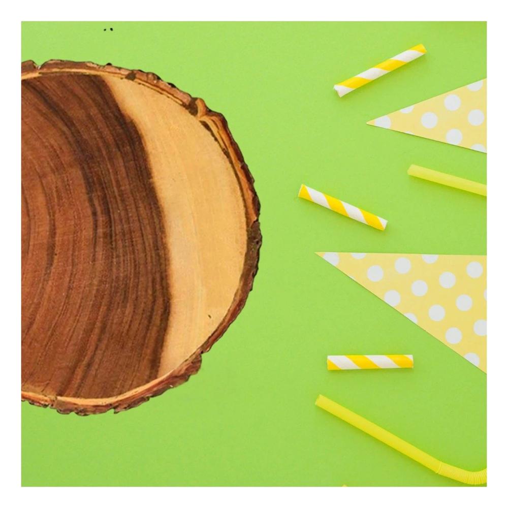 Plataforma Circular de Madera para Decoracion de Hogar con Estilo Natural Y+Regalo Sticker