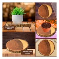 Articulo Circular de Madera para Decoracion Hogar en Mesa y Sala