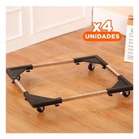 Pack4 Soporte de Acero Negro para Estructura de Cocina Y+Papel Regalo