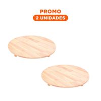 Pack2 Elemento Decorativo Circular de Madera con Patitas para Decoracion de Hogar