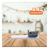 Pack4 Cepillo Dispensador Multifuncional para Uso Diario en Hogar Blanco Y+Papel Regalo