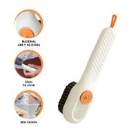 Escobilla con Dispensador Multifuncional Resistente para Limpieza General Blanco Y+Ligas Regalo