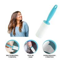 Quitapelusa en Rodillo Portatil para Uso Diario en Ropa Celeste Y+Ligas Regalo
