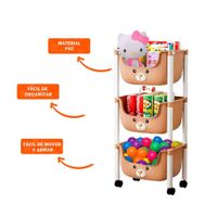 Modulo Kawaii 3 Niveles Almacenaje Comodo Diseno Osito Marron Y+Ligas Regalo