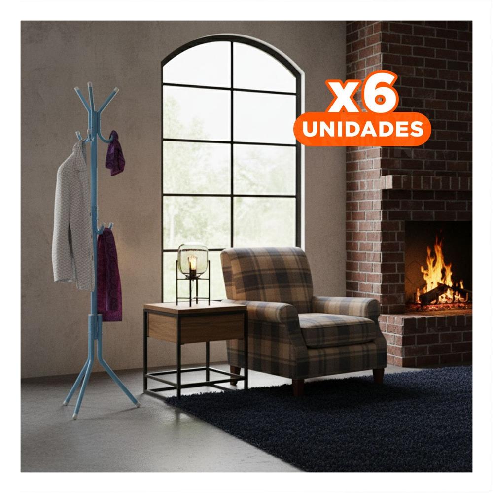 Pack6 Soporte Colgante Multiuso 175x45cm para Organizar Ropa en Hogar Celeste Y+Regalo Sticker