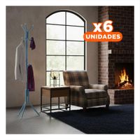 Pack6 Base Colgante Multiuso 175x45cm para Ropa y Accesorios en Hogar Celeste Y+Papel Regalo