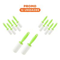 Pack12 Rodillo de Limpieza Portatil para Quita Pelusa en Hogar Verde Nuevo Y+Regalo Sticker