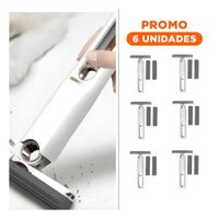Pack6 Accesorio Portatil con 3 Cabezales de Algodon Facil Guardar Blanco