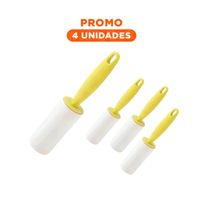 Pack4 Sistema Quita Pelusa en Rodillo Manual para Prendas Amarillo Plus Y+Regalo Sticker