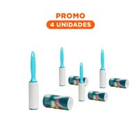 Pack4 Sistema Quita Pelusa en Rodillo Manual para Prendas Celeste Y+Regalo Sticker