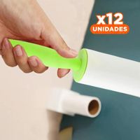 Pack12 Rodillo de Limpieza Manual para Quita Pelusa en Prendas Verde Pro Nuevo Y+Papel Regalo