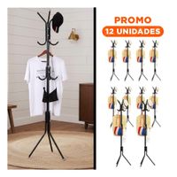 Pack12 Base Colgante Multiuso 175x45cm para Mantener Orden en Espacios Negro Y+Regalo Sticker
