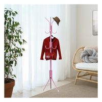 Rack Vertical Rosado 175x45 cm con Base Firme y Estable Y Notas
