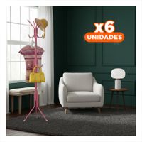 Pack6 Soporte Resistente Rosado 175x45 cm para Organizar Facil Y Regalo Sticker