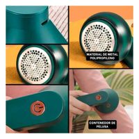 Quitapelusas Electrico Portatil para Ropa y Telas de Hogar Verde Hogar Plus