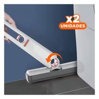 Pack2 Utensilio Portatil con 3 Cabezales de Algodon Facil Manejo Blanco Y+Papel Regalo
