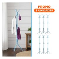 Pack6 Base Colgante Multiuso 175x45cm para Mantener Orden en Espacios Celeste
