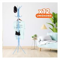 Pack12 Soporte Colgante Multiuso 175x45cm para Colgar Ropa de Uso Diario Celeste Y+Papel Regalo
