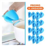 Pack12 Accesorios Cocina de Silicona Celeste para Hogar y Cocina 7,3x9,5cm Y+Regalo Sticker