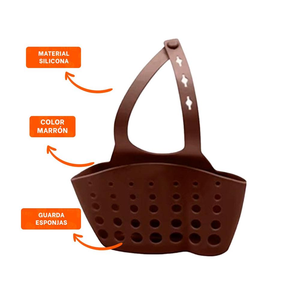 Bandeja Colgante Marron para Organizar Jabones y Esponjas 19x15cm Y+Ligas Regalo