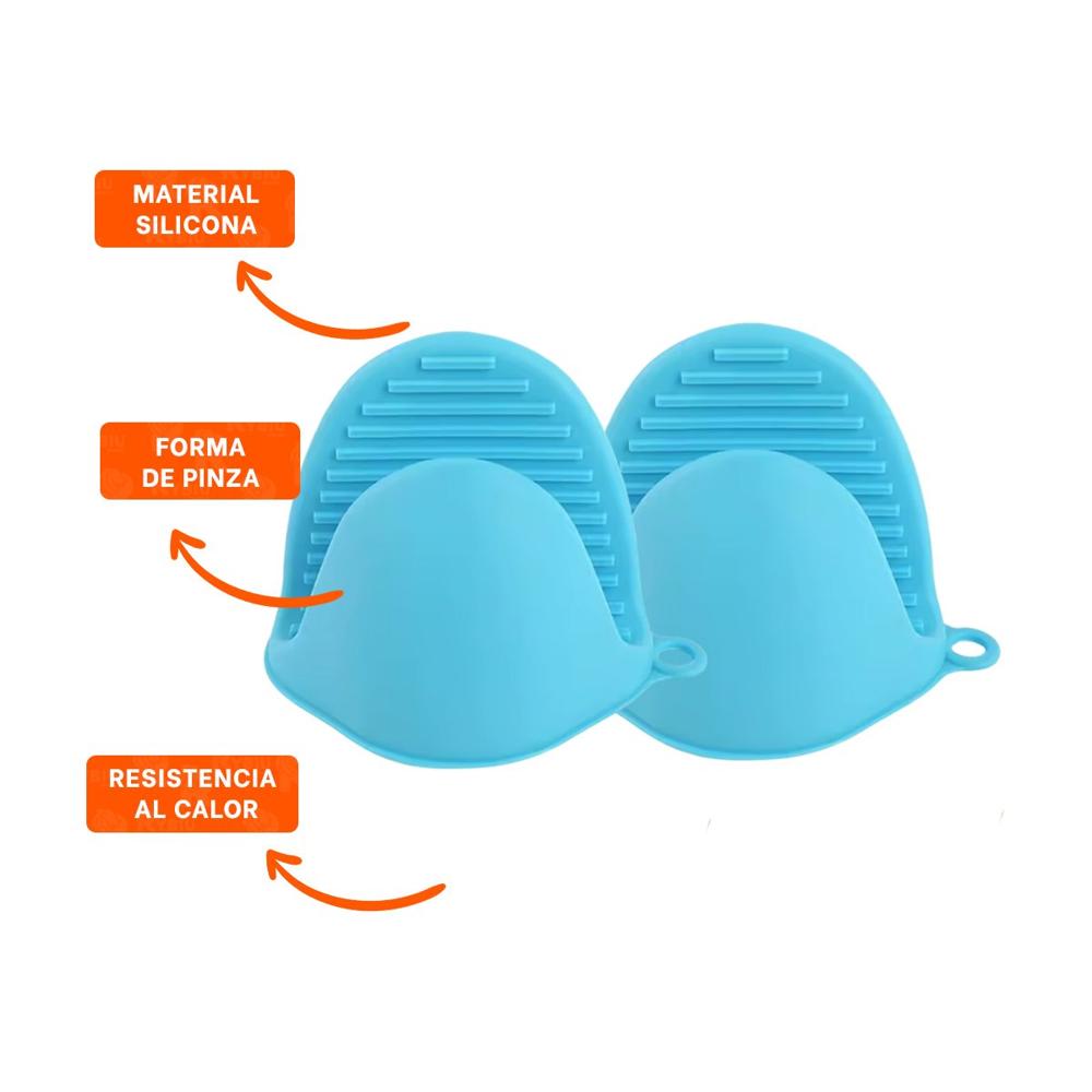 Accesorios de Silicona Celeste para Cocina y Hogar 7,3x9,5cm Y+Ligas Regalo