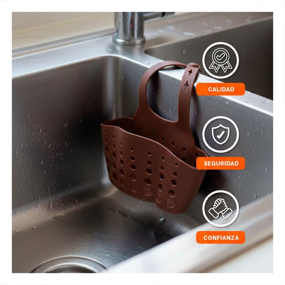 Portaobjetos Colgante Marron para Tener el Bano Siempre Ordenado 19x15cm Y+Papel Regalo