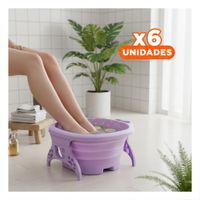 Pack6 Depresor Portatil con Masajeador de Pies Morado con Sistema Hidro y Masaje Y+Papel Regalo
