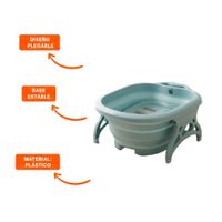 Recipiente Portatil con Masajeador de Pies Celeste para Relajacion Total Y+Ligas Regalo
