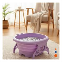 Lavadero Hidromasaje Portatil para Pies Morado con Funcion de Masaje Y Regalo Sticker