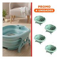 Pack4 Lavadero Portatil con Masajeador de Pies Celeste Compacta y Eficiente Y+Regalo Sticker