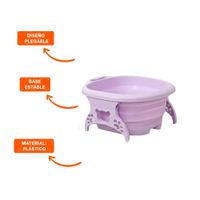 Recipiente Portatil con Masajeador de Pies Morado para Relajacion Total Y Ligas Regalo