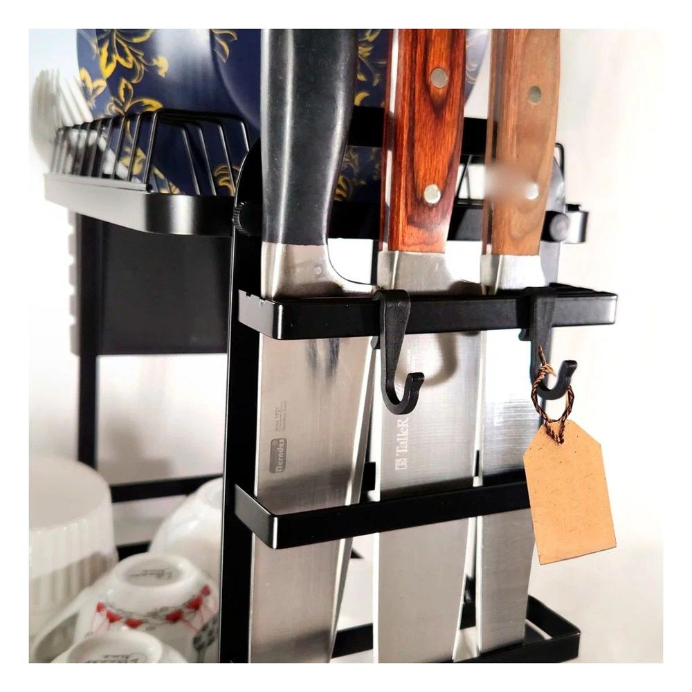 Organizador Negro con Sistema de Drenaje y Estructura de 3 Niveles Y+Post It