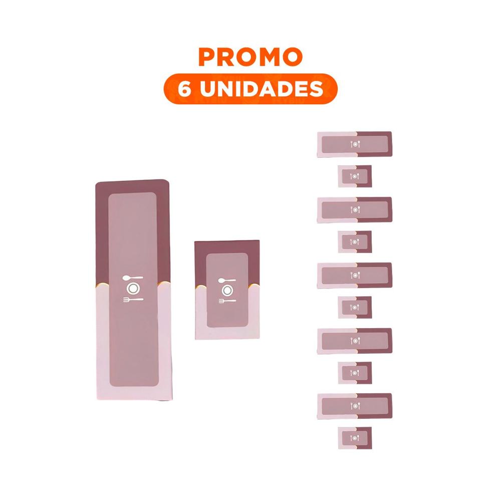 Pack6 Elemento de Piso Antideslizante para Cocina y Zonas del Hogar Rosado