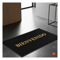 Tapiz Rectangular Bienvenido Negro para Entrada y Recibidor Hogar Y+Regalo Sticker