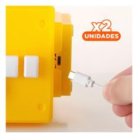 Pack2 Lampara de Escritorio Led con Sonido en Forma de Cubo Color Amarillo Y+Papel Regalo