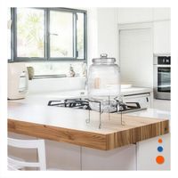 Soporte de Bebidas 10L con Base Metalica y Tapa Chupon Transparente Celeste Y+Regalo Sticker
