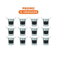 Pack12 Cubeta Cubo de Metal con Doble Agarradera y Cuadro para Nota para Mesa Y+Regalo Sticker