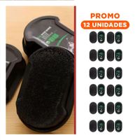 Pack12 Lustra Calzado Negro 6,5x10,5cm Facil Aplicacion y Resultados Rapidos Y+Regalo Sticker