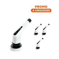 Pack4 Formato de Limpieza Electrico Blanco 7 en 1 para Hogar Practico Y+Regalo Sticker