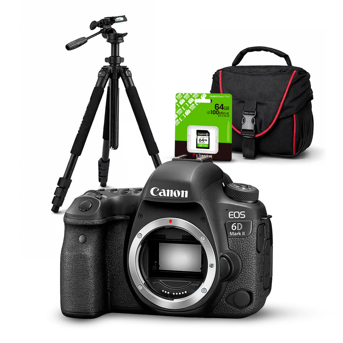 Cámara Canon EOS 6D Mark II Solo cuerpo  y  Kit Deluxe de Accesorios