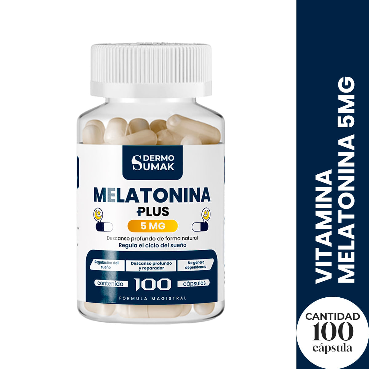 Melatonina Plus 5mg 100 Cap Dermo Sumak