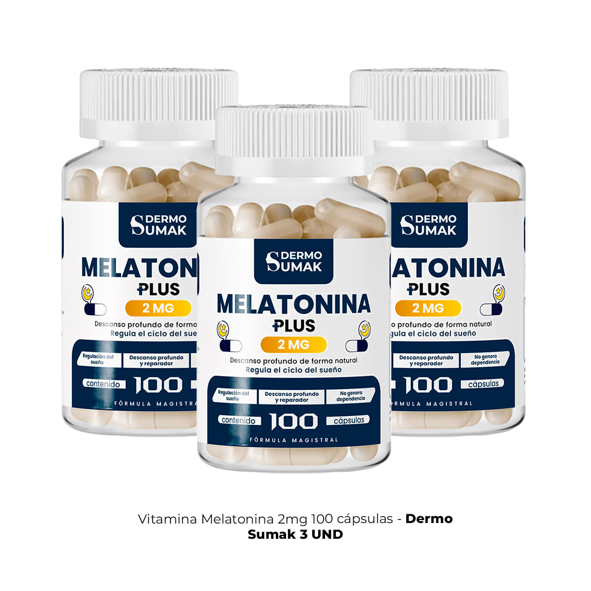 Melatonina Plus 2mg 100 Cap Dermo Sumak  3 und