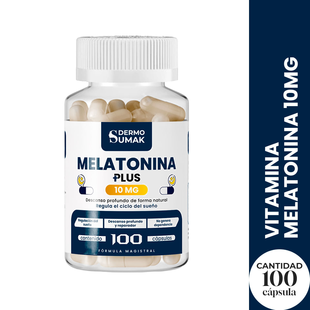 Melatonina Plus 10mg 100 Cap Dermo Sumak