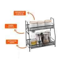 Organizador 2 Niveles Multiuso Diseno Funcional y Simple Negro Y+Ligas Regalo