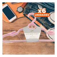Pack6 Soporte Compacto de Plastico Rosado Circulo en Medio de 4 Piezas Ropa Y+Regalo Sticker